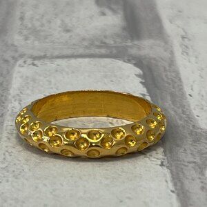 Gold Hermès Dots Scarf Ring Golden - Preowned